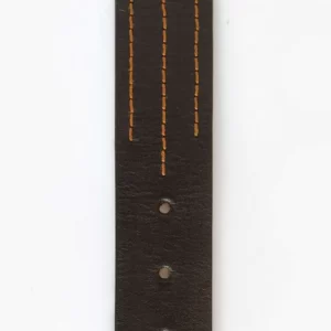 Center-stitch Premium Durable Leather Belt Black
