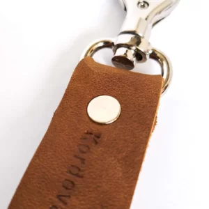Clip Leather Keychain Dark