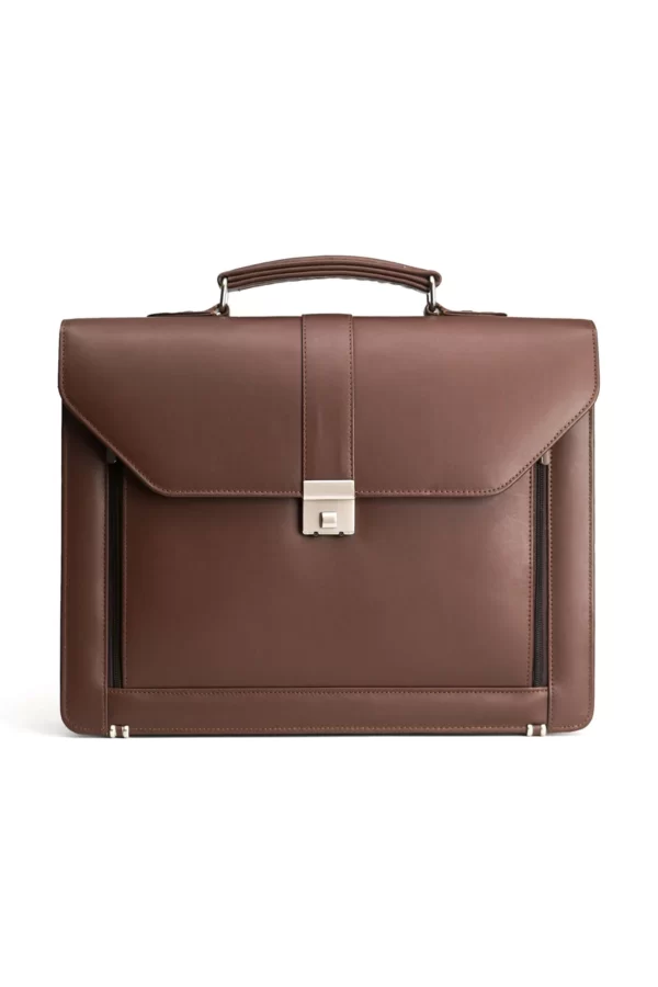 Executive Leather Briefcase Bag Laptop Compartment