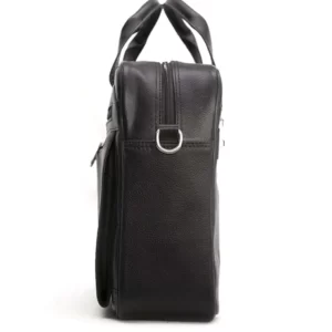 Executive Office Laptop Bag Milled Leather Black