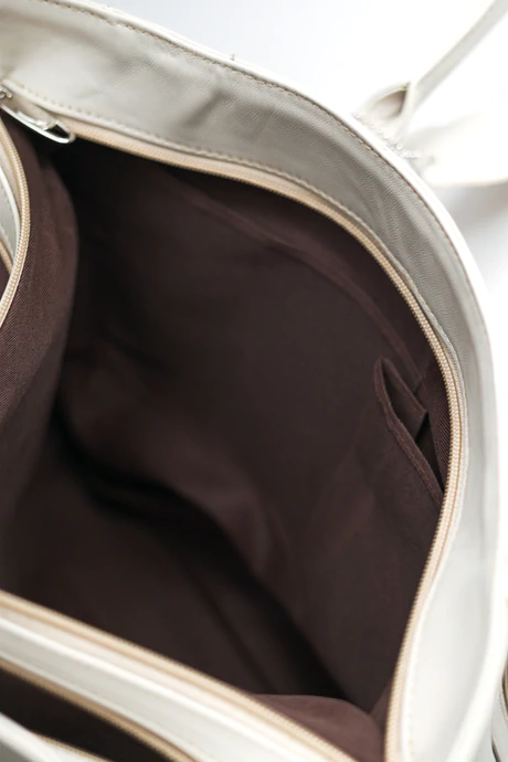 Italian Leather Women's Tote Bag White