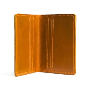 Minimalist Bifold Leather Wallet Mustard