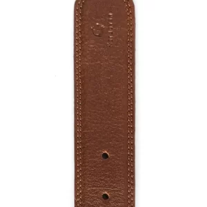 Natural Grain Double Stich Leather Belt Brown