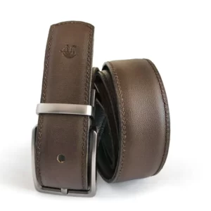 Premium Nappa Leather Twist Buckle Reversible Belt Black & Brown