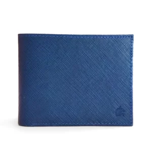 Premium Saffiano Leather Wallet Electric Blue