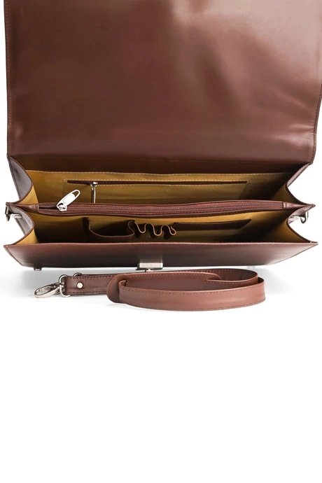 The Document Office Bag Briefcase With Code Lock Brown