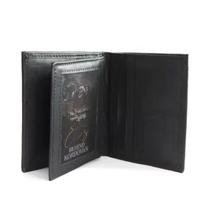 The Gentleman Stylish Genuine Leather Men's Bifold Wallet Black
