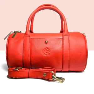The Mini Duffel Stylish & Sophisticated Women's Purse Hand Bag Red