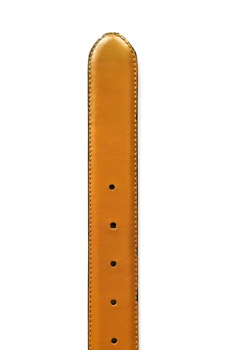 The Tan One Double Sided Men's Twist Buckle Reversible Leather Belt