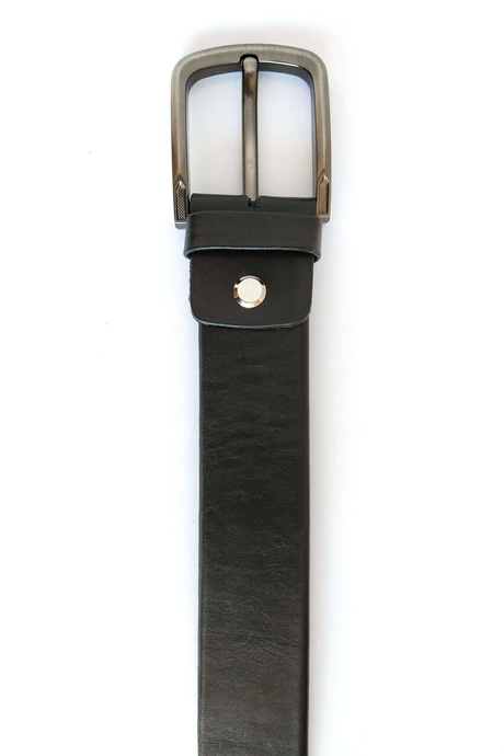 Tri-fold Premium Durable Leather Belt Black