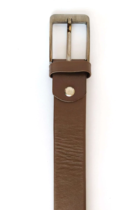 Tri-fold Premium Durable Leather Belt Brown