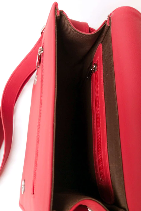 Women's Purse Hand Bag Premium Italian Leather Red