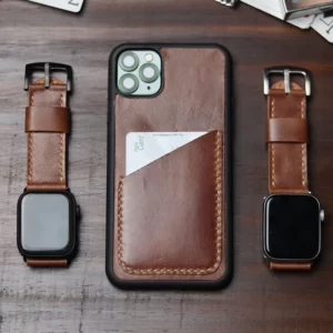 APPLE WATCH STRAP SYRUP BROWN FULL STITCHED