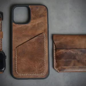 CRAZY BROWN WALLET LEATHER IPHONE CASE