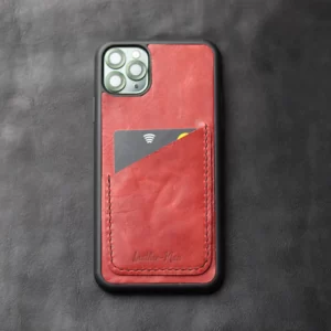 PRISMATIC RED WALLET IPHONE LEATHER CASE