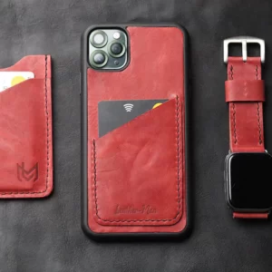 PRISMATIC RED WALLET IPHONE LEATHER CASE