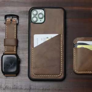 RUSTY BROWN WALLET IPHONE LEATHER CASE