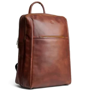 The City Brown Leather Backpack